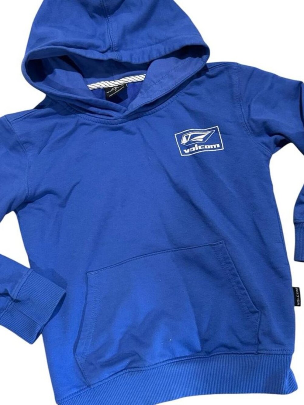 Volcom Kids Boys Blue Graphic Logo Skater Hoodie Sweatshirt | 6T